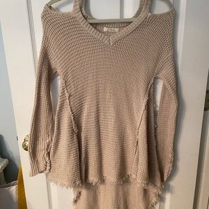 Cream Sweater with cutouts